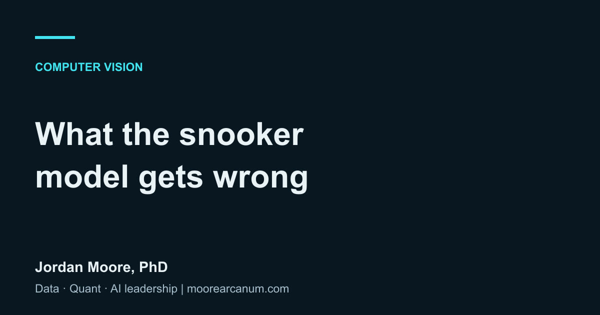 What the snooker model gets wrong